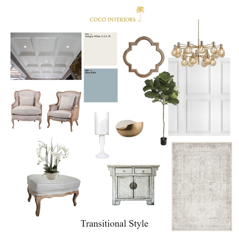 Transitional Style Mood Board by Coco Interiors on Style Sourcebook