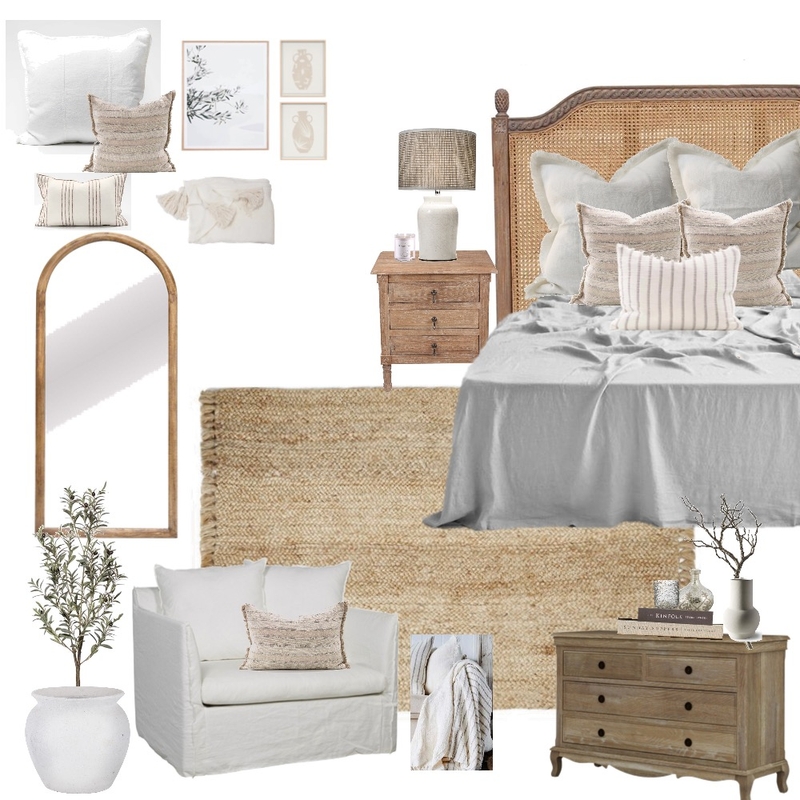 Coastal cottage bedroom Mood Board by rhiannabarnewall on Style Sourcebook