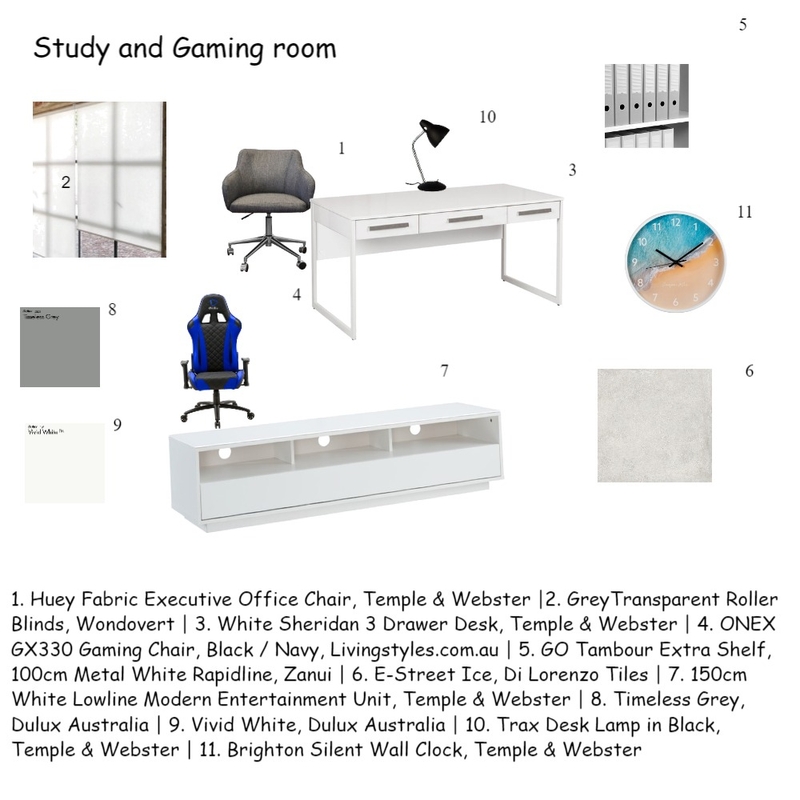 Study room sample board Mood Board by Munyaradzih on Style Sourcebook