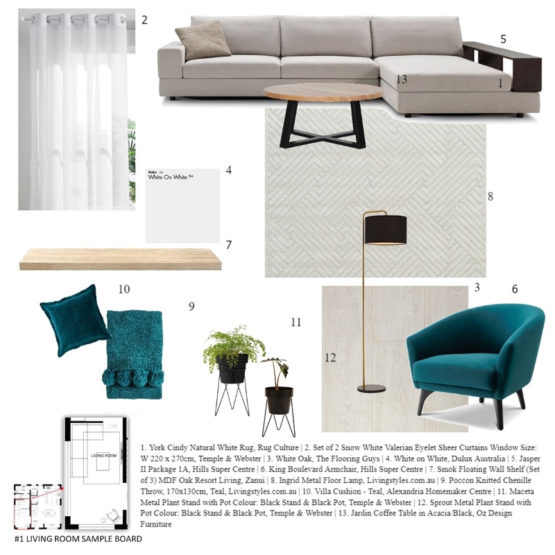 MOD9 Living Room Sample Board Mood Board by TUIT DESIGN & BUILD on Style Sourcebook