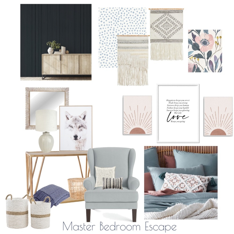 Boho Master Bedroom Mood Board by Megan Jones on Style Sourcebook