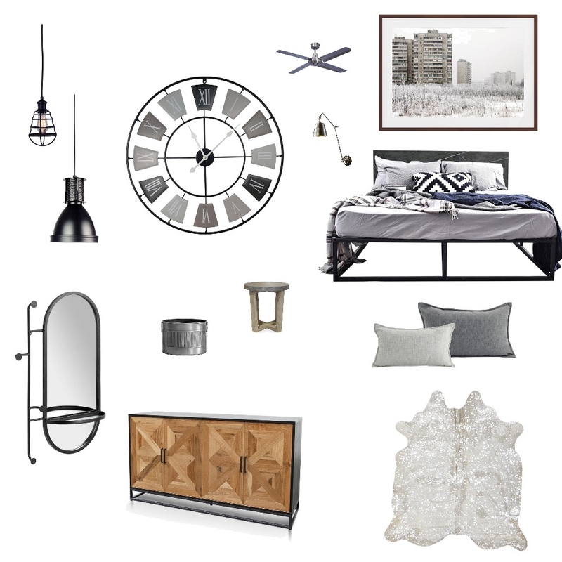 Industrial Bedroom Mood Board by xLatiziax on Style Sourcebook