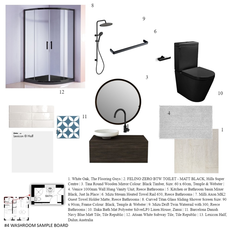 MOD9 Wash Room Mood Board by TUIT DESIGN & BUILD on Style Sourcebook