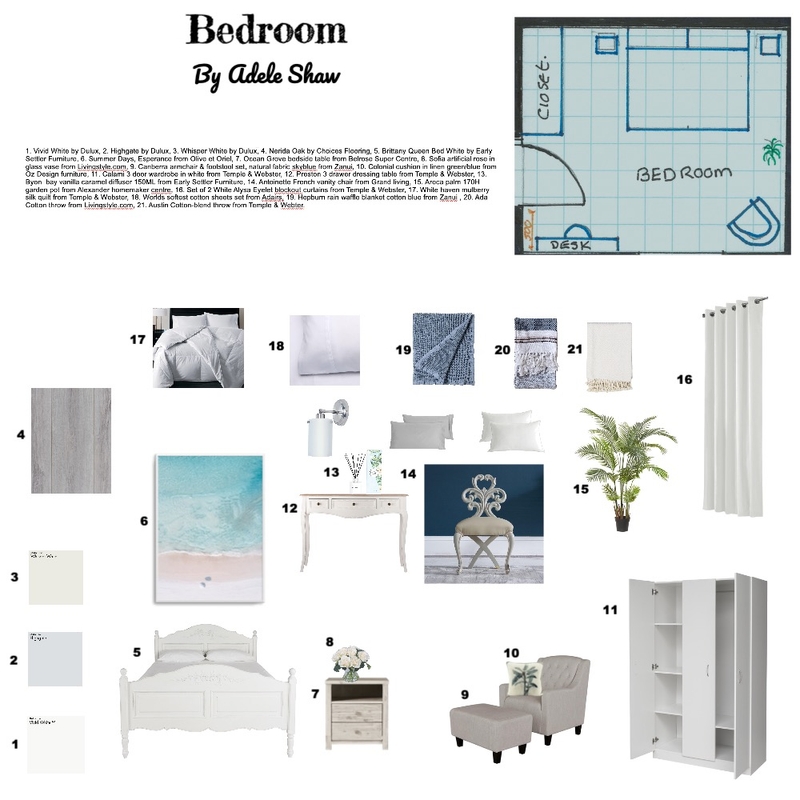 bedroom Mood Board by Adele Shaw on Style Sourcebook