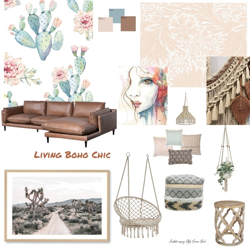 Living Boho Chic Mood Board by Ruth Fisher on Style Sourcebook