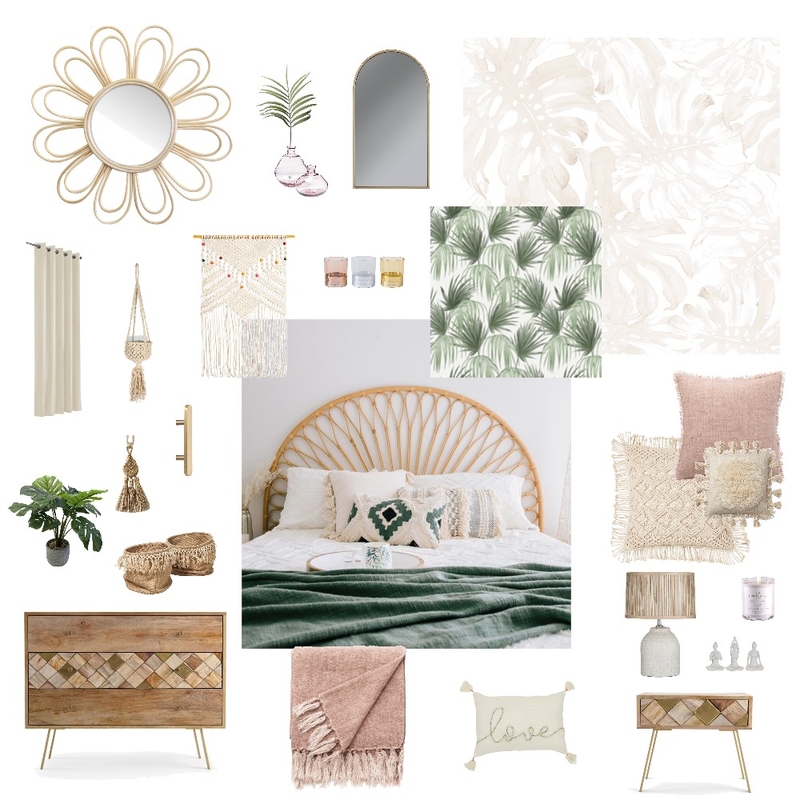 Boho Bedroom Mood Board by xLatiziax on Style Sourcebook