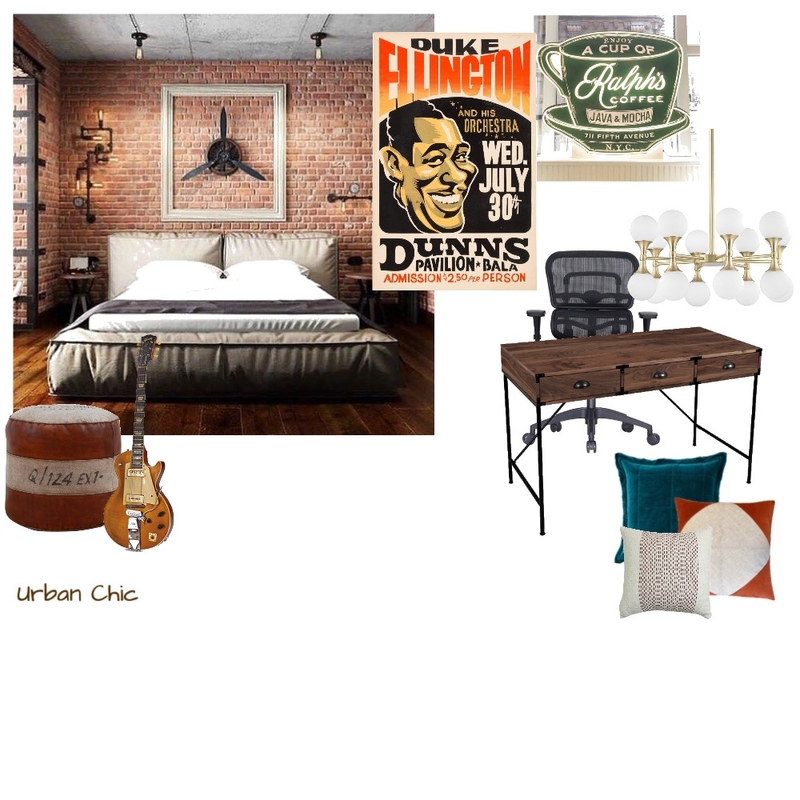 Teenage boys urban chic bedroom Mood Board by Pistachio Studios on Style Sourcebook