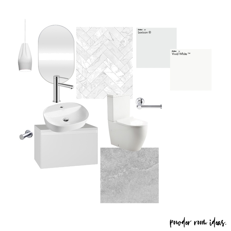 Powder Room Ideas Mood Board by KylieKSID on Style Sourcebook