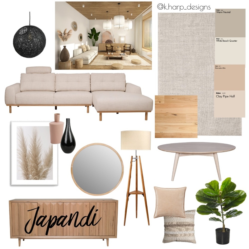 Japandi Mood Board by kaitharper on Style Sourcebook