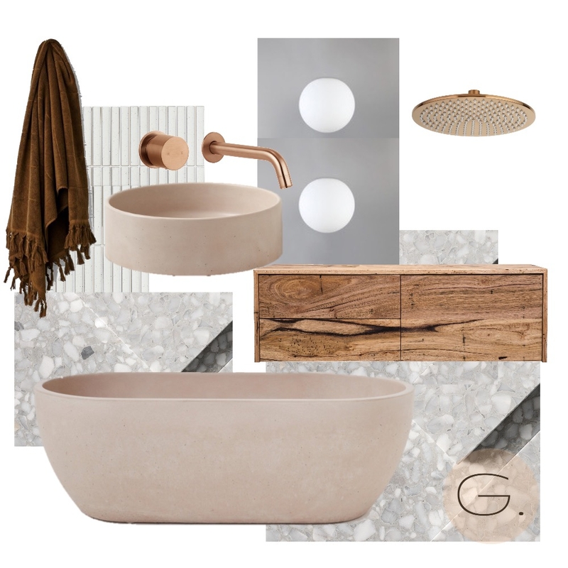 Selwyn Main Bath - Oyster Concrete Mood Board by Guernica Design on Style Sourcebook