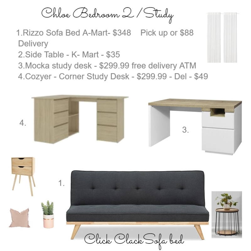 Chloe 2nd Bedroom / Study Mood Board by Ledonna on Style Sourcebook