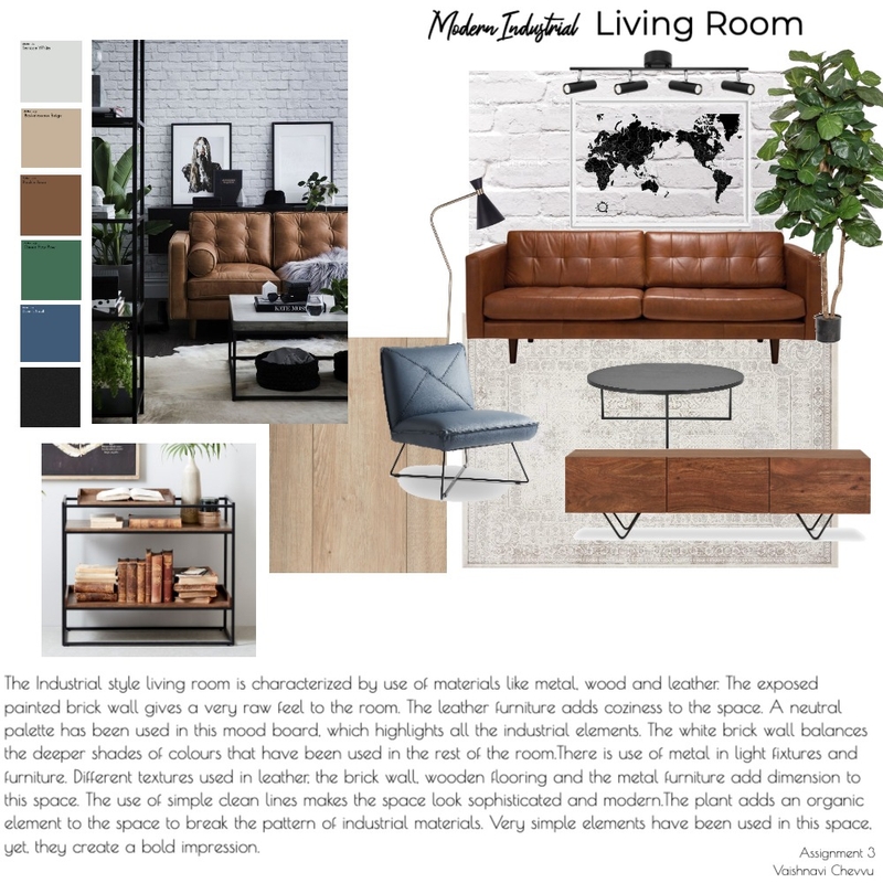 Modern Industrial living room Mood Board by vchevvu on Style Sourcebook