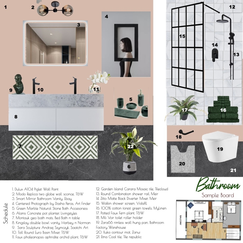 Bathroom Mood Board by pranidhi puri on Style Sourcebook