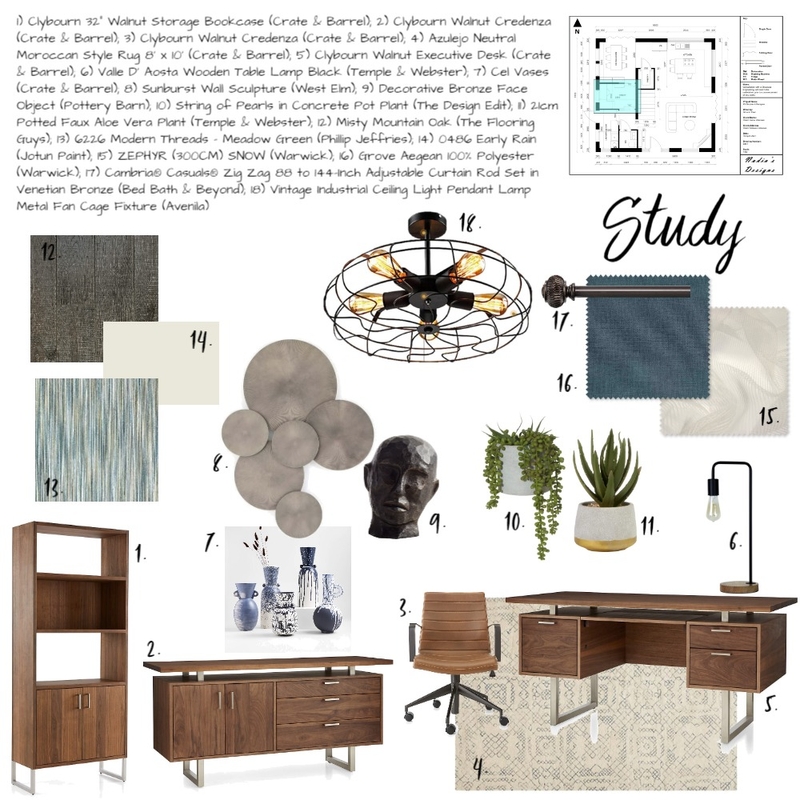 Assignment 9 - Interior Design - Study Mood Board by chandre12 on Style Sourcebook