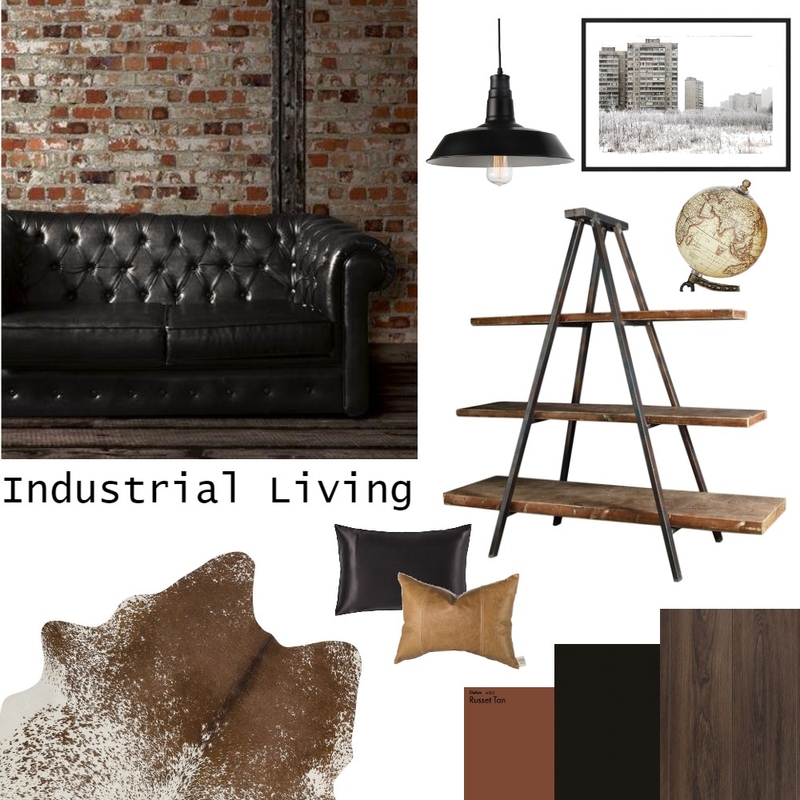 Industrial Living Mood Board by kirals on Style Sourcebook