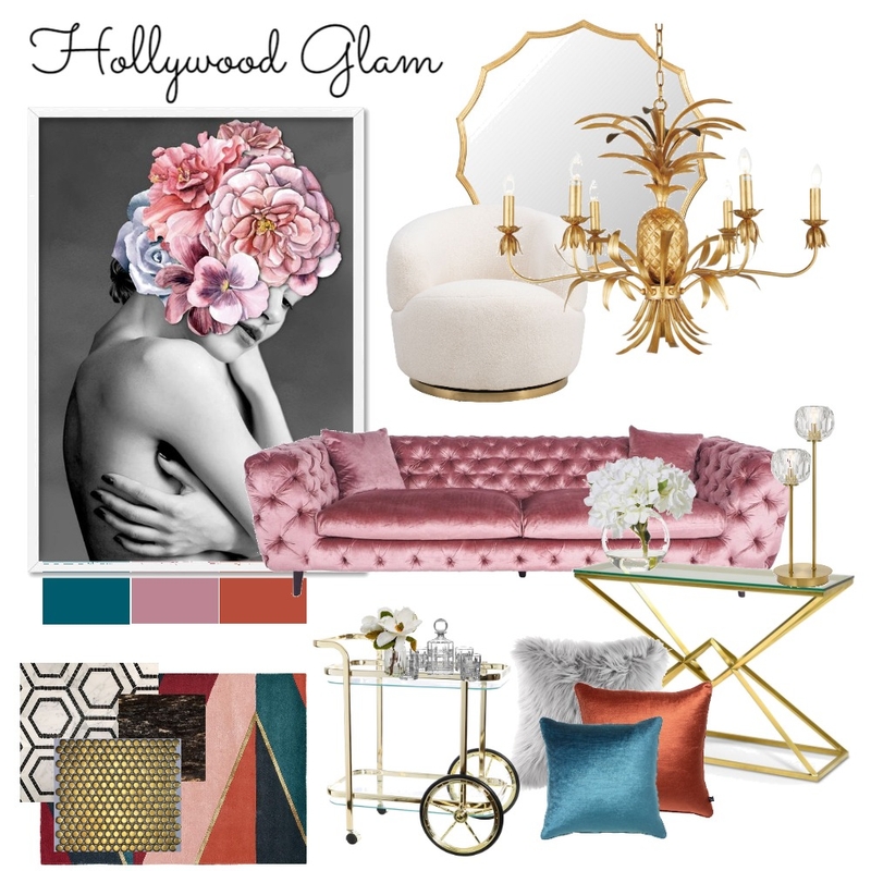 Hollywood Glam Mood Board by Katelyn Scanlan on Style Sourcebook