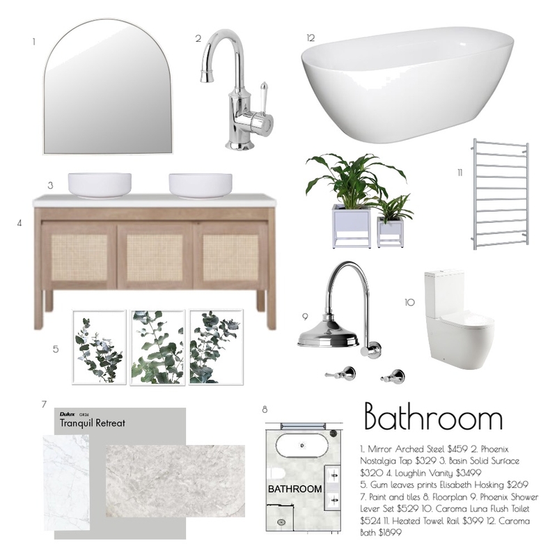 Bathroom Mood Board by Ceilidh on Style Sourcebook