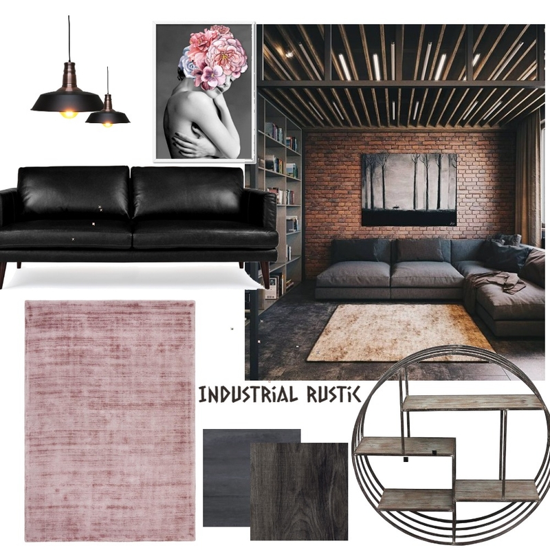 Industrial rustic living room Mood Board by anuja.singh894 on Style Sourcebook