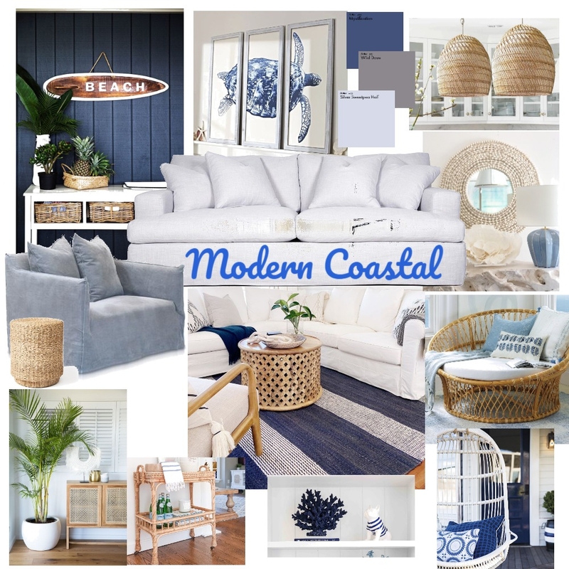 Modern Coastal Mood Board by Sumara du Preez on Style Sourcebook