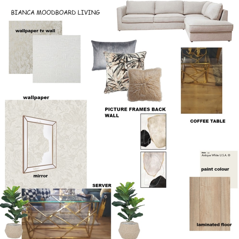 bianca living room OPTION 3 Mood Board by DECOR wALLPAPERS AND INTERIORS on Style Sourcebook