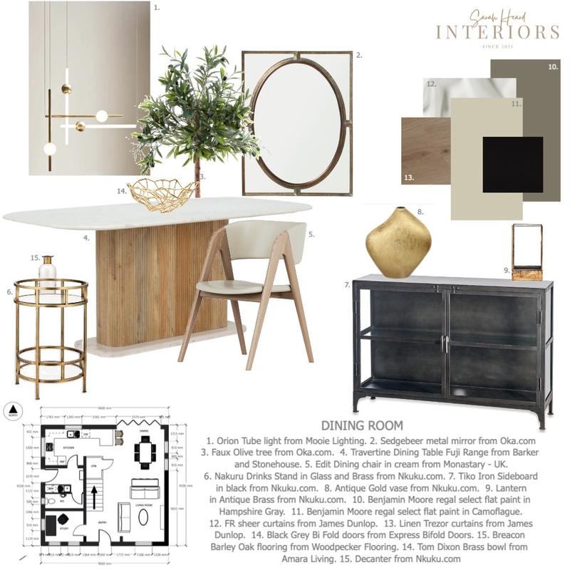 Sarah Heard Interiors - Dining Mood Board by sarahkheard on Style Sourcebook