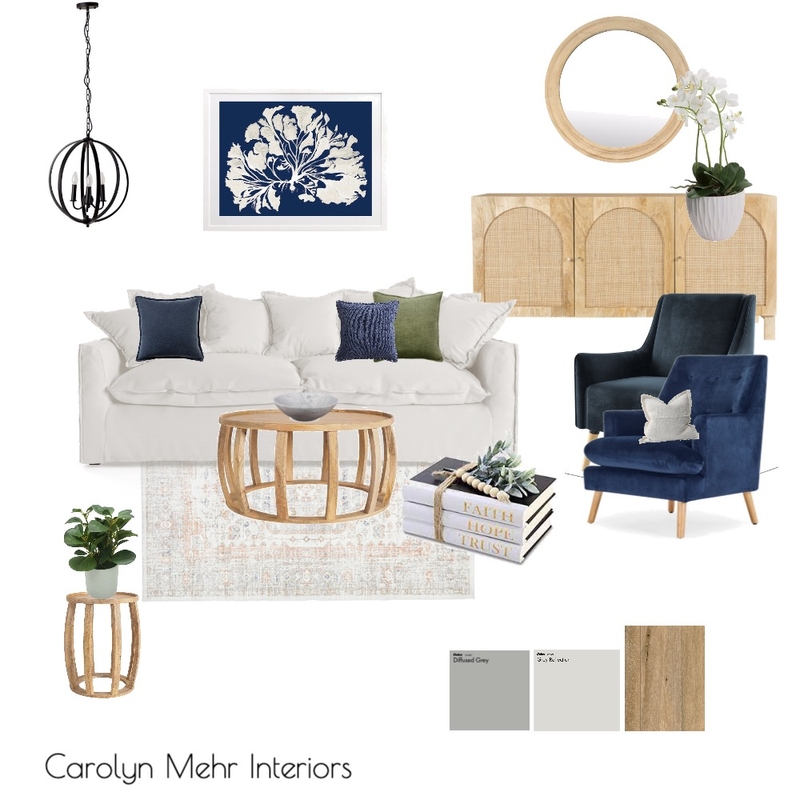 Hamptons living Mood Board by Carolyn Mehr Interiors on Style Sourcebook