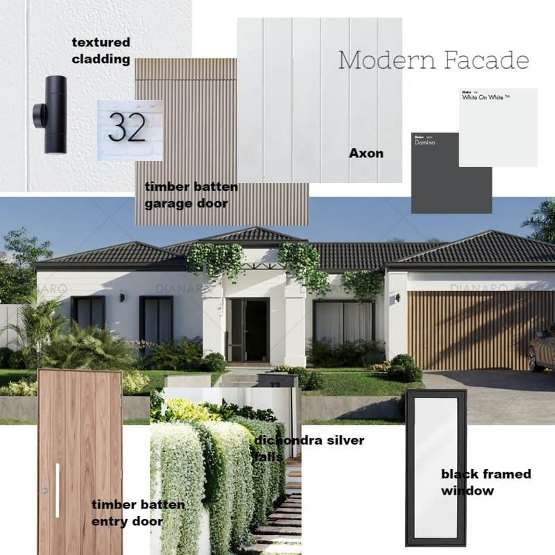 Modern Facade for Project Home Mood Board by Small Home Reno on Style Sourcebook