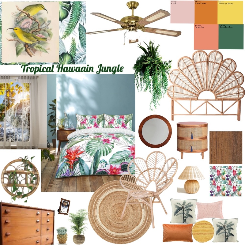 Tropical Hawaiian Jungle Mood Board by ElTaso Interiors on Style Sourcebook