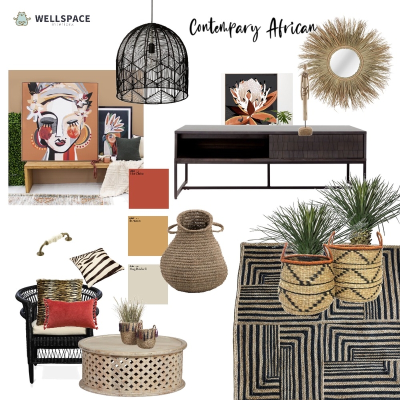 Contemporary African Eclectic Mood Board by Chamelee on Style Sourcebook