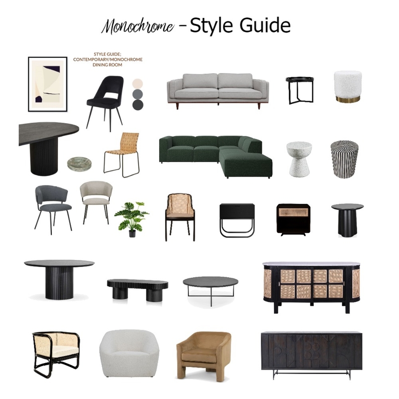 Monochrome Mood Board by msmbates on Style Sourcebook