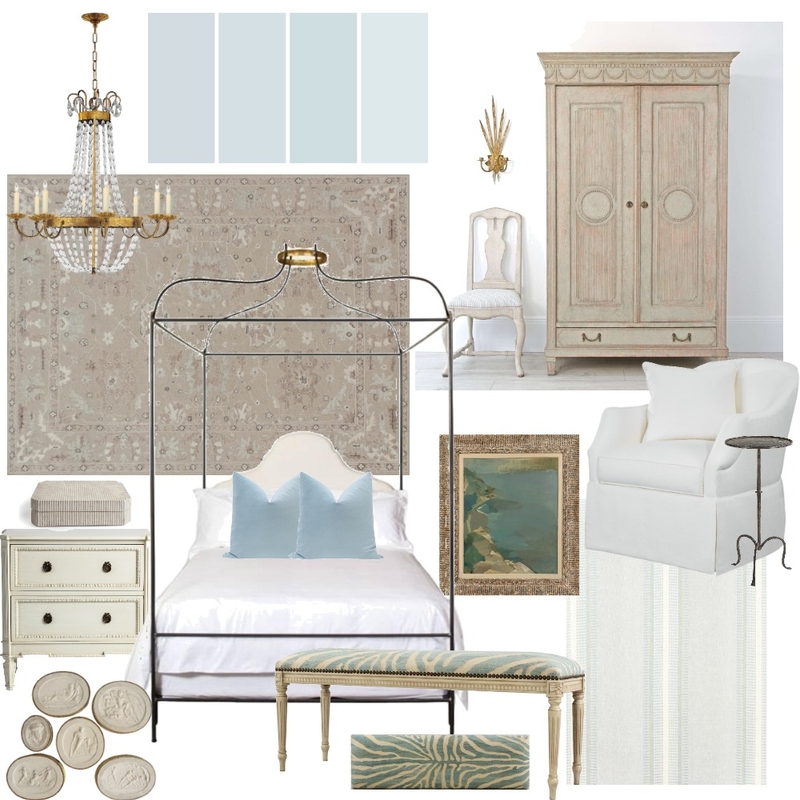 Serene Gustavian Bedroom Mood Board by dfilippakis on Style Sourcebook