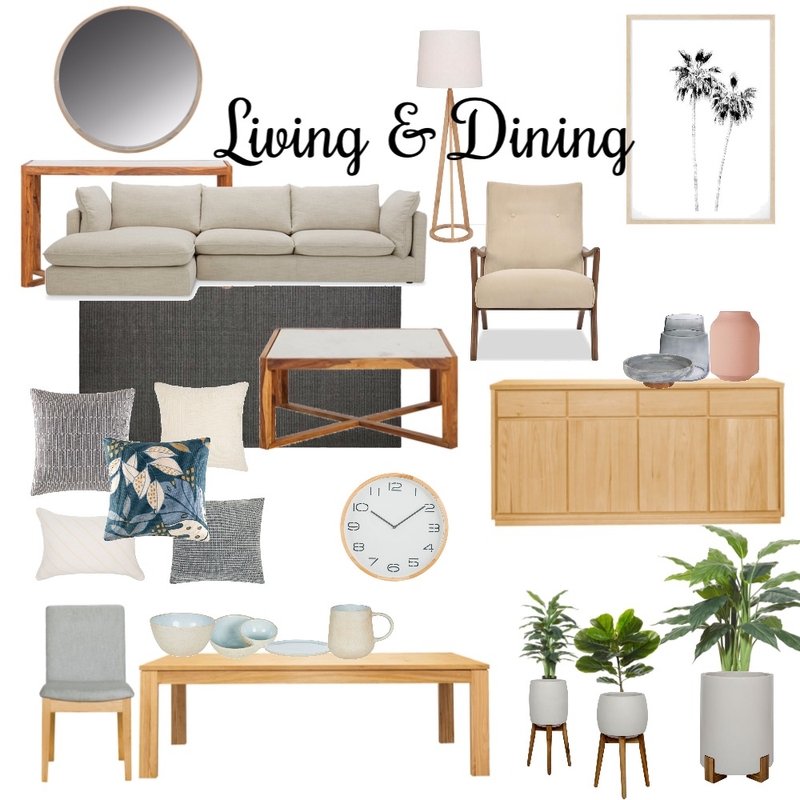 Living and Dining Mood Board by Di Taylor Interiors on Style Sourcebook