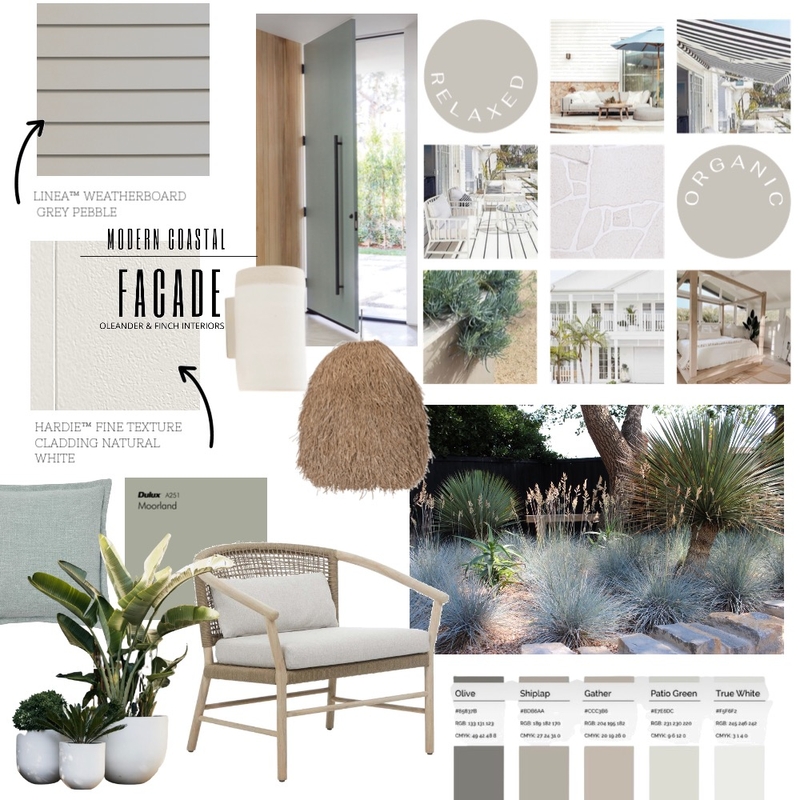 James Hardie - Modern coastal Mood Board by Oleander & Finch Interiors on Style Sourcebook