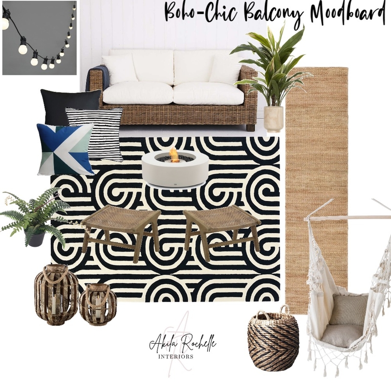 Boho-chic Balcony mood-board Mood Board by AkilaRochelle Interiors on Style Sourcebook