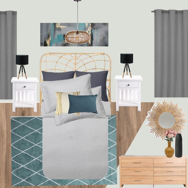 B2 - BEDROOM -  MODERN -  BEACH CASUAL -TEAL Mood Board by Taryn on Style Sourcebook