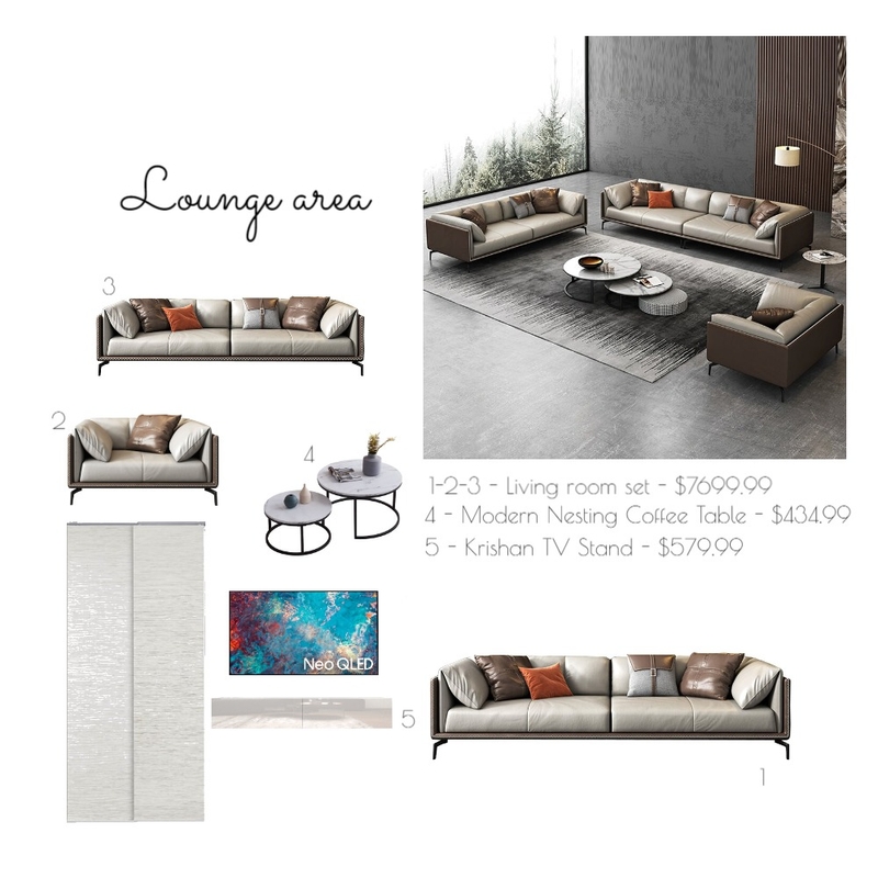 L100 Lounge area Mu6 - 172 Wentworth dr, Halifax Mood Board by Andrea Design on Style Sourcebook