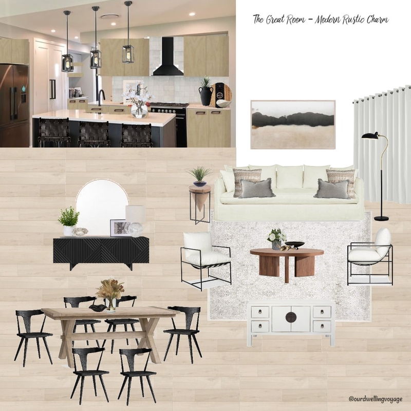 The Great Room - Modern Rustic Charm Mood Board by Casa Macadamia on Style Sourcebook