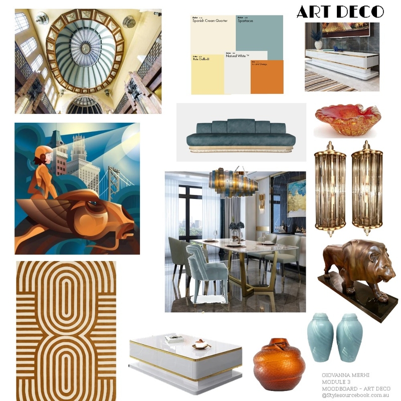 ART DECO MODULE 3 Mood Board by Giannella on Style Sourcebook