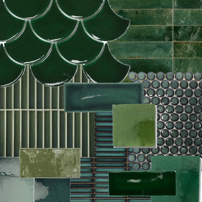 green tiles Mood Board by francescastretton on Style Sourcebook