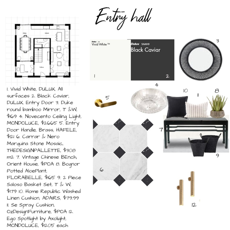 Entry HAllway Mood Board by Anna Eykhorn on Style Sourcebook