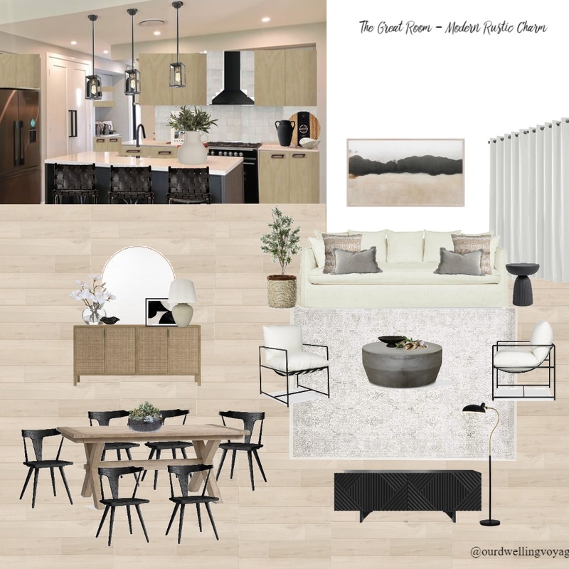 The Great Room - Modern Rustic Charm 1 Mood Board by Casa Macadamia on Style Sourcebook