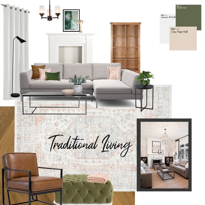 Traditional Living Mood Board by Brooke Green on Style Sourcebook