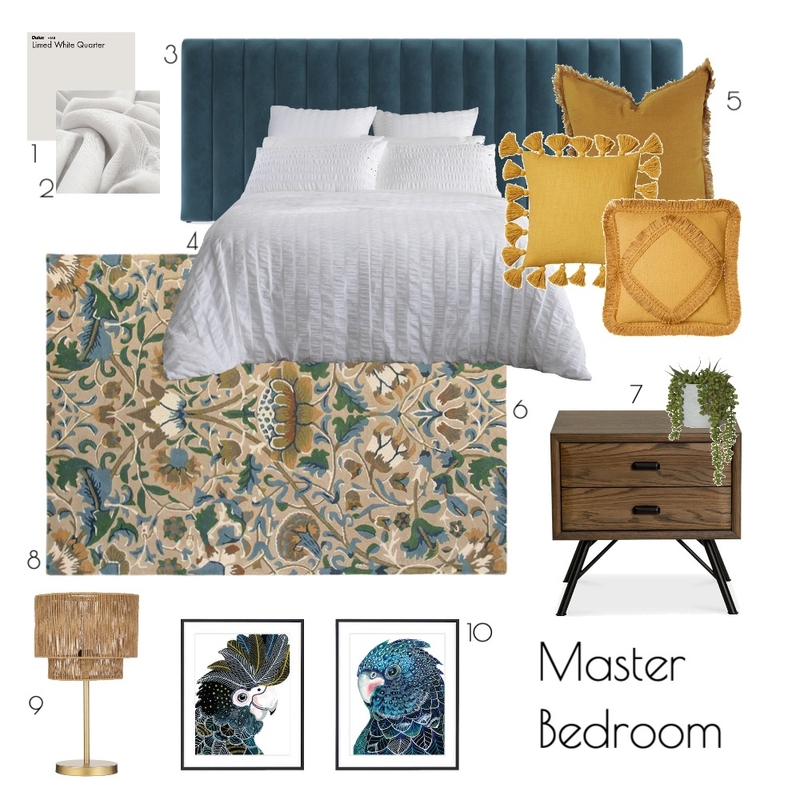 Master Bedroom Module 10 Mood Board by Ceilidh on Style Sourcebook