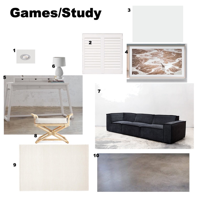 games Mood Board by Brooke Kafer on Style Sourcebook