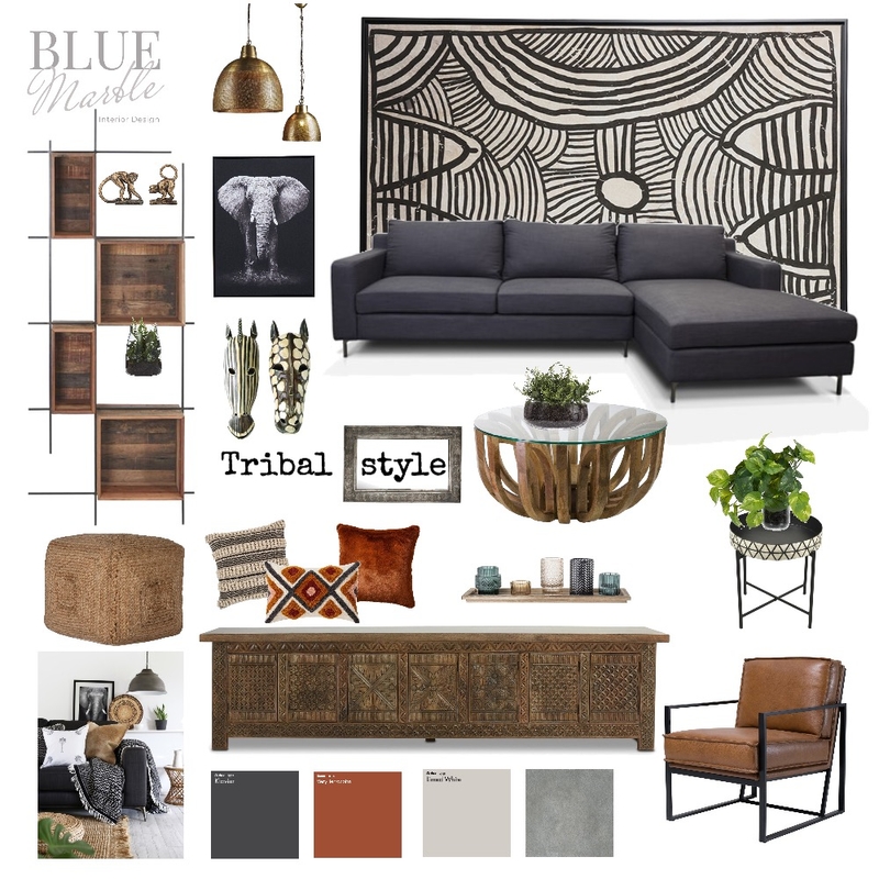 Tribal style Mood Board by Blue Marble Interiors on Style Sourcebook