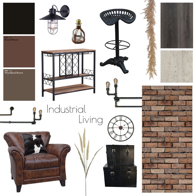 Industrial Living Mood Board by duskee89 on Style Sourcebook