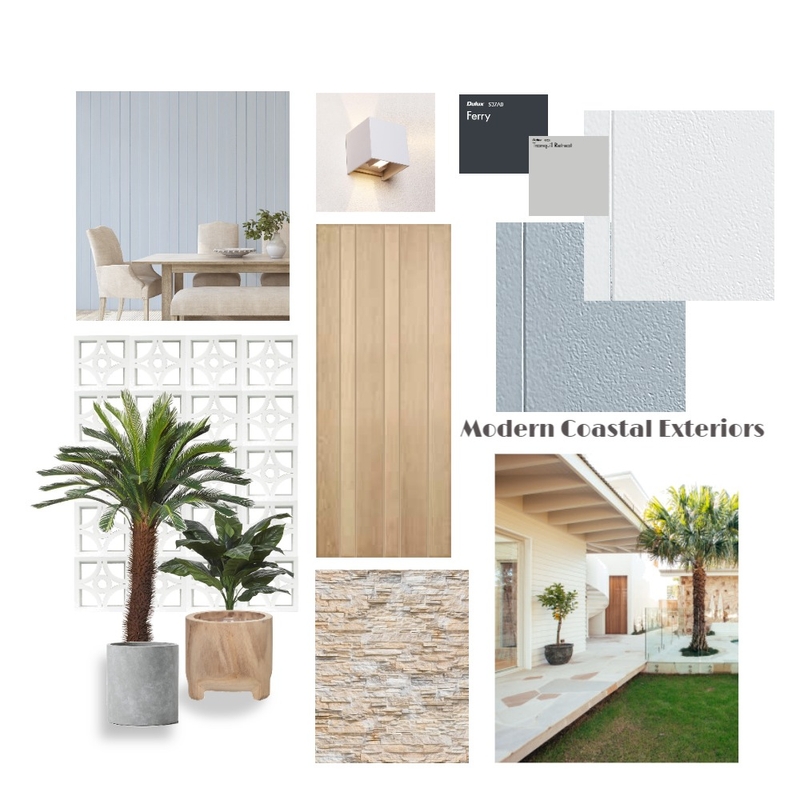 Modern Coastal Exteriors Mood Board by Karine on Style Sourcebook