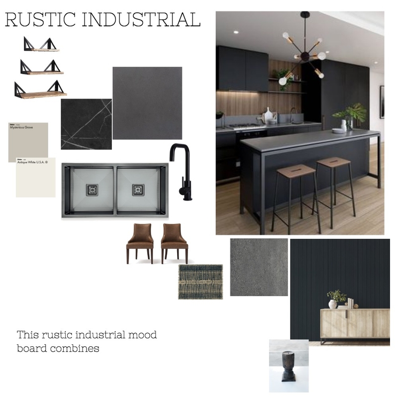 rustic industrial kitchen Mood Board by jocelynmlane on Style Sourcebook