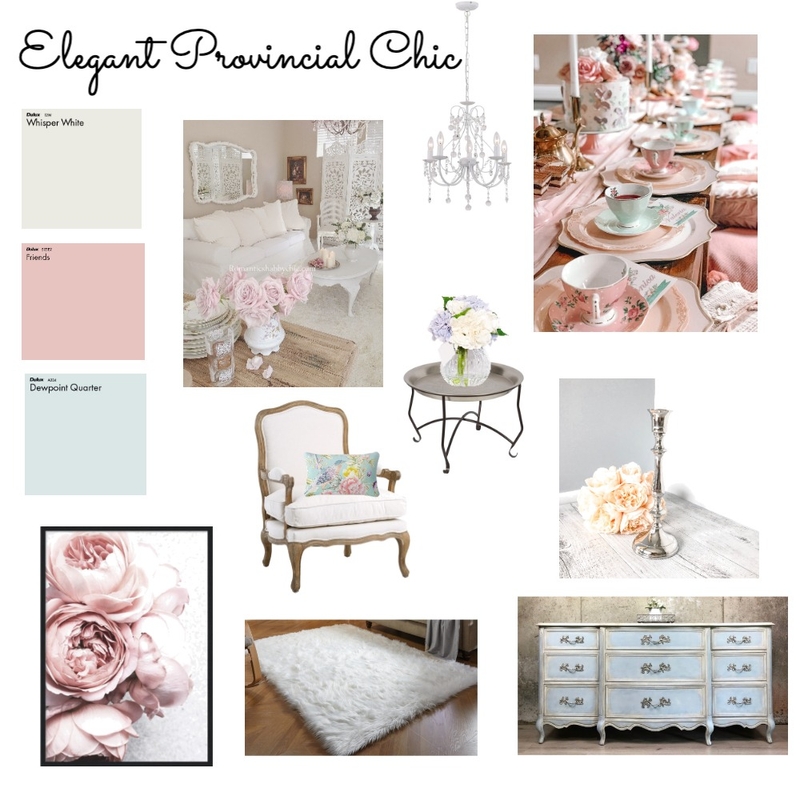 Shabby Chic Mood Board by Jordyn Picen on Style Sourcebook