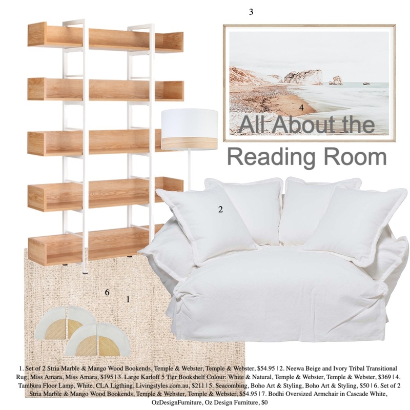 All About the Reading Nook Mood Board by Suzanne Kutra Design on Style Sourcebook